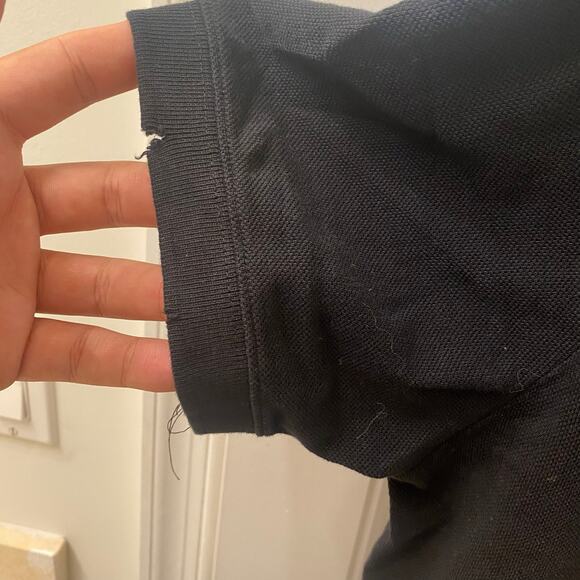 Y2K Ed Hardy Christain Audiger Distressed Black Print Polo Shirt Size Large - Picture 3 of 6